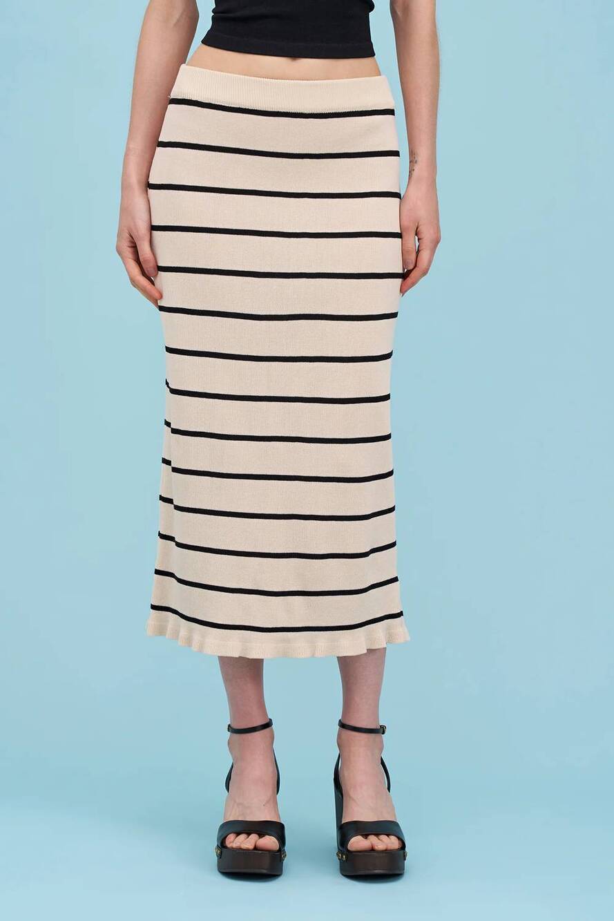 NEW ASTRID isabella skirt in black stripes